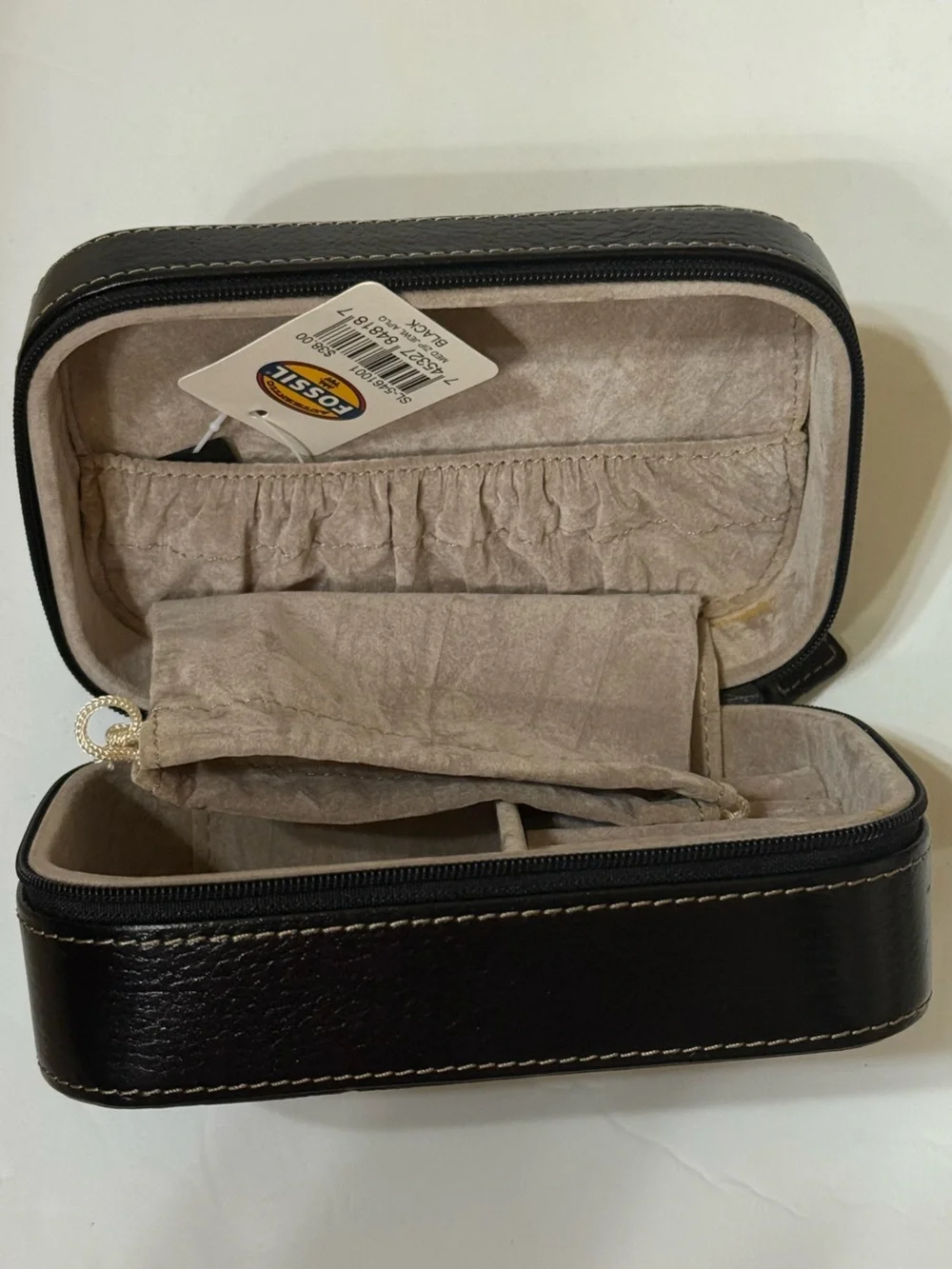 Fossil Genuine Leather Travel Jewelry Case